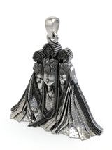 Pitambara Baglamukhi Mata Sterling Silver Pendant