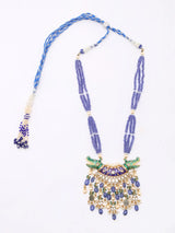 Meenakari Crocodile Necklace and Earrings Set with Tanzanite