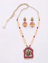 Ramdarbar Sterling Silver Necklace and Earrings Set