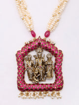 Ramdarbar Sterling Silver Necklace and Earrings Set