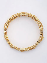 Polki Diamond Navagraha Sterling Silver Openable Bangle