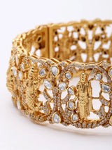 Polki Diamond Navagraha Sterling Silver Openable Bangle