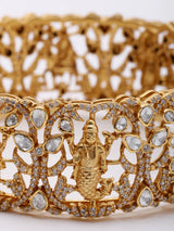 Polki Diamond Navagraha Sterling Silver Openable Bangle