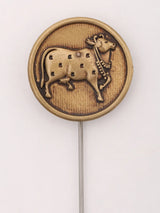 Nandi Bull Motif Brass Lapel Pin