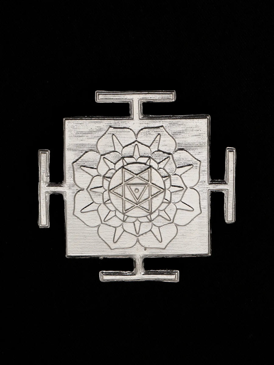 Baglamukhi Yantra Sterling Silver Pendant