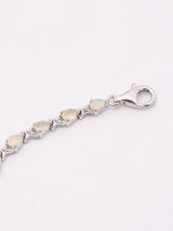 Faceted Ethiopian Opal Teardrop Sterling Silver Bracelet