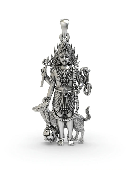 Lord Bhairava Sterling Silver Pendant