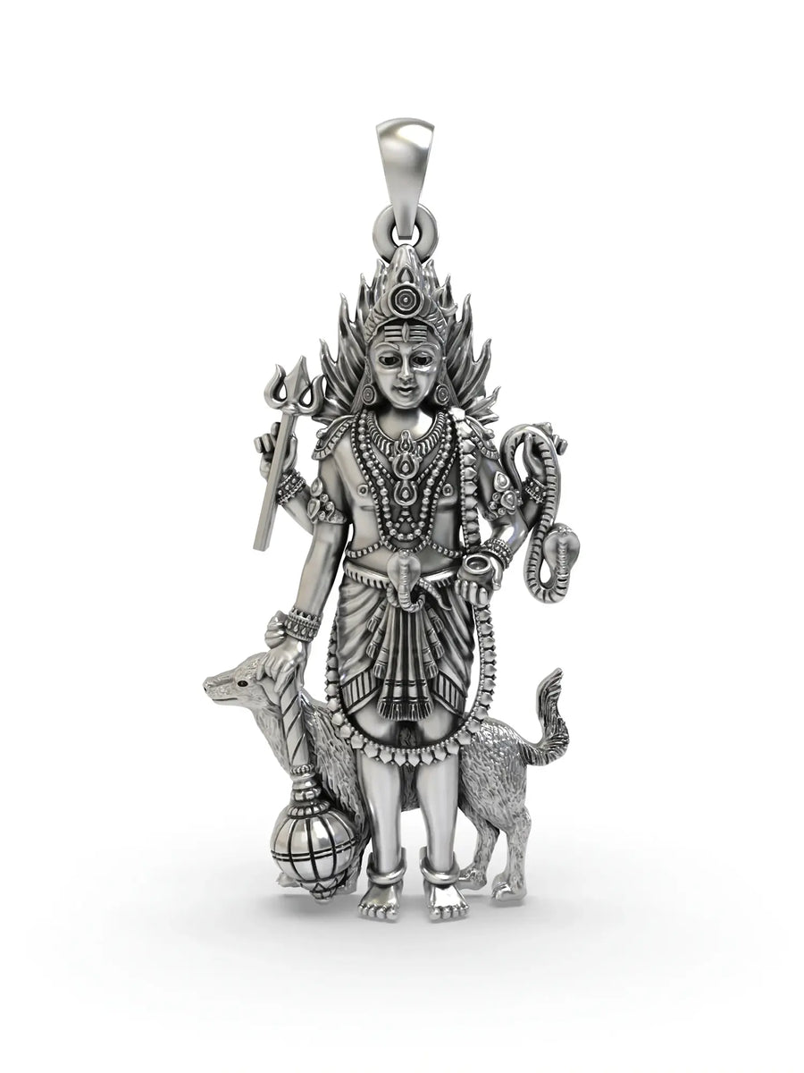 Lord Bhairava Sterling Silver Pendant