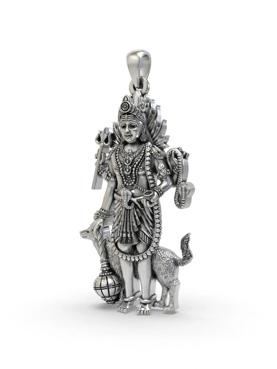 Lord Bhairava Sterling Silver Pendant