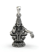 Lord Ayyappan Sterling Silver Pendant for Daily Devotion