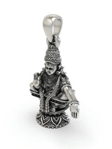 Lord Ayyappan Sterling Silver Pendant for Daily Devotion