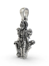 Four Armed Lord Vishnu Sterling Silver Pendant