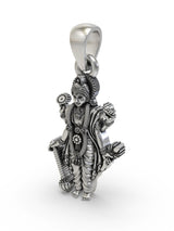 Four Armed Lord Vishnu Sterling Silver Pendant