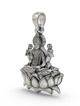 Four Armed Goddess Lakshmi Temple Sterling Silver Pendant