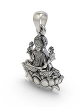 Four Armed Goddess Lakshmi Temple Sterling Silver Pendant