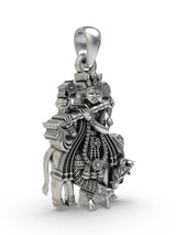 Chaturbhuja Venugopala Krishna Sterling Silver Pendant