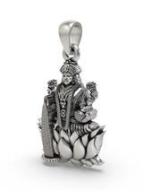 Goddess Lakshmi Temple Silver Pendant
