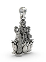 Goddess Lakshmi Temple Silver Pendant