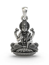 Goddess Lakshmi Temple Sterling Silver Pendant