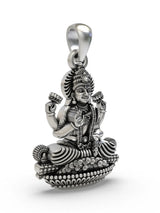 Goddess Lakshmi Temple Sterling Silver Pendant