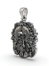 Goddess Lakshmi Temple Sterling Silver Pendant