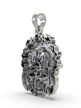 Goddess Lakshmi Temple Sterling Silver Pendant