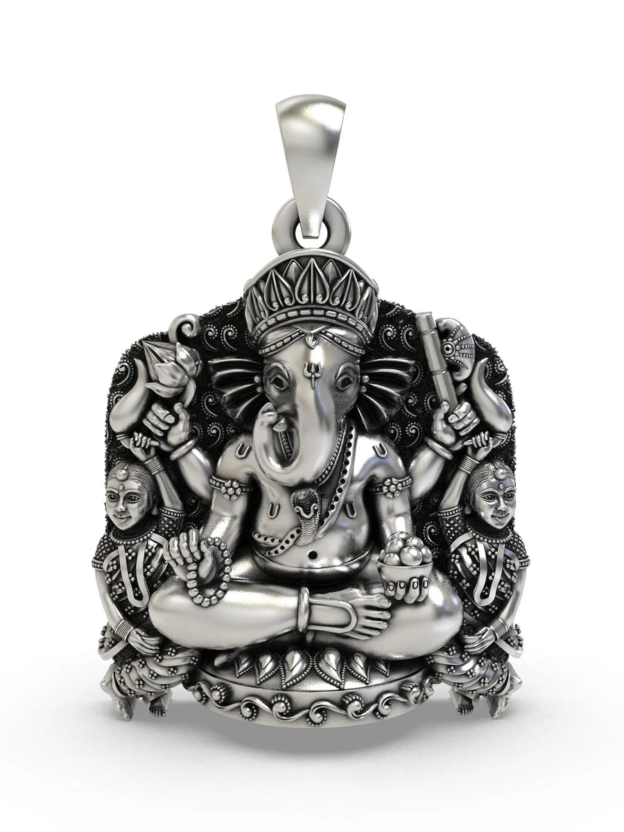 Shree Siddhivinayak Ganapati Sterling Silver Pendant