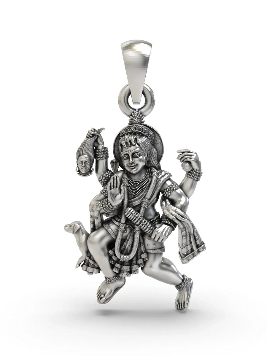 Batuk Bhairava Deity Sterling Silver Pendant