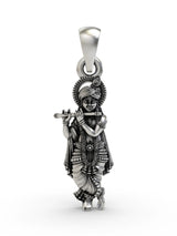 Lord Krishna Sterling Silver Pendant