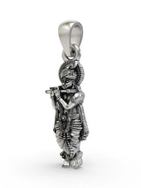 Lord Krishna Sterling Silver Pendant