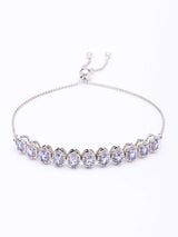 Faceted Tanzanite Wraparound Sterling Silver Bracelet