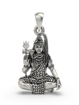Lord Shiva Sterling Silver Pendant