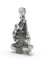 Lord Shiva Sterling Silver Pendant
