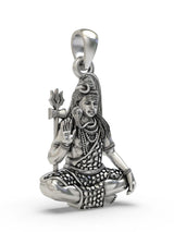 Lord Shiva Sterling Silver Pendant