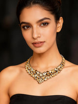 Faceted Citrine Sterling Silver Statement Necklace