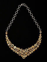 Faceted Citrine Sterling Silver Statement Necklace
