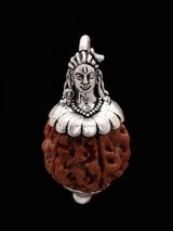 Panchmukhi Rudraksha Lord Shiva Sterling Silver Pendant