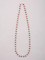 Natural Rudraksha and Sterling Silver Mala Necklace