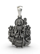 Khodiyar Mata Folk Goddess Sterling Silver Pendant