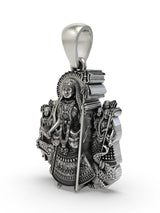 Khodiyar Mata Folk Goddess Sterling Silver Pendant