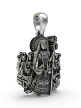 Khodiyar Mata Folk Goddess Sterling Silver Pendant