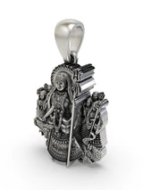 Khodiyar Mata Folk Goddess Sterling Silver Pendant
