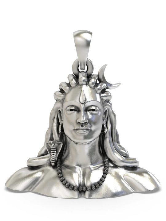Adiyogi Shiva Sterling Silver Pendant