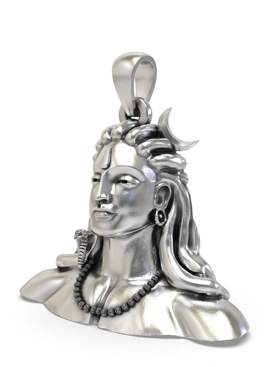 Adiyogi Shiva Sterling Silver Pendant