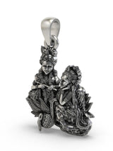 Radha Krishna Sterling Silver Pendant