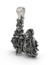 Radha Krishna Sterling Silver Pendant