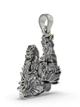 Radha Krishna Sterling Silver Pendant