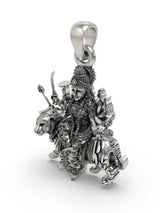 Simhavahini Durga Maa Sterling Silver Pendant