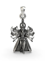 Goddess Mahakali Ugra Roop Sterling Silver Pendant