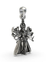 Goddess Mahakali Ugra Roop Sterling Silver Pendant